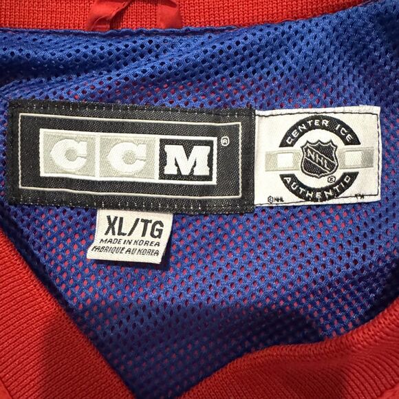 Montreal Canadiens Shirt Mens XL Red NHL Hockey Center Ice Pullover Windbreaker - Picture 7 of 10